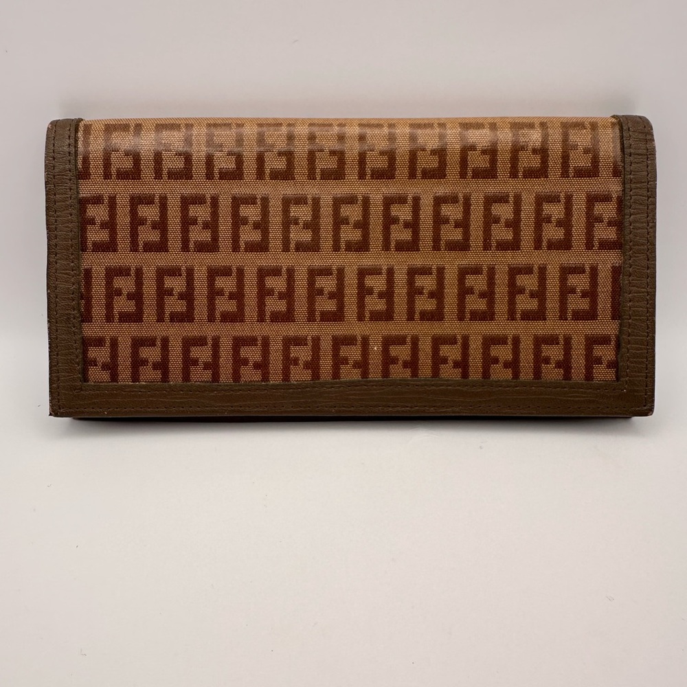 Fendi Brown Monogram long Wallet bifold